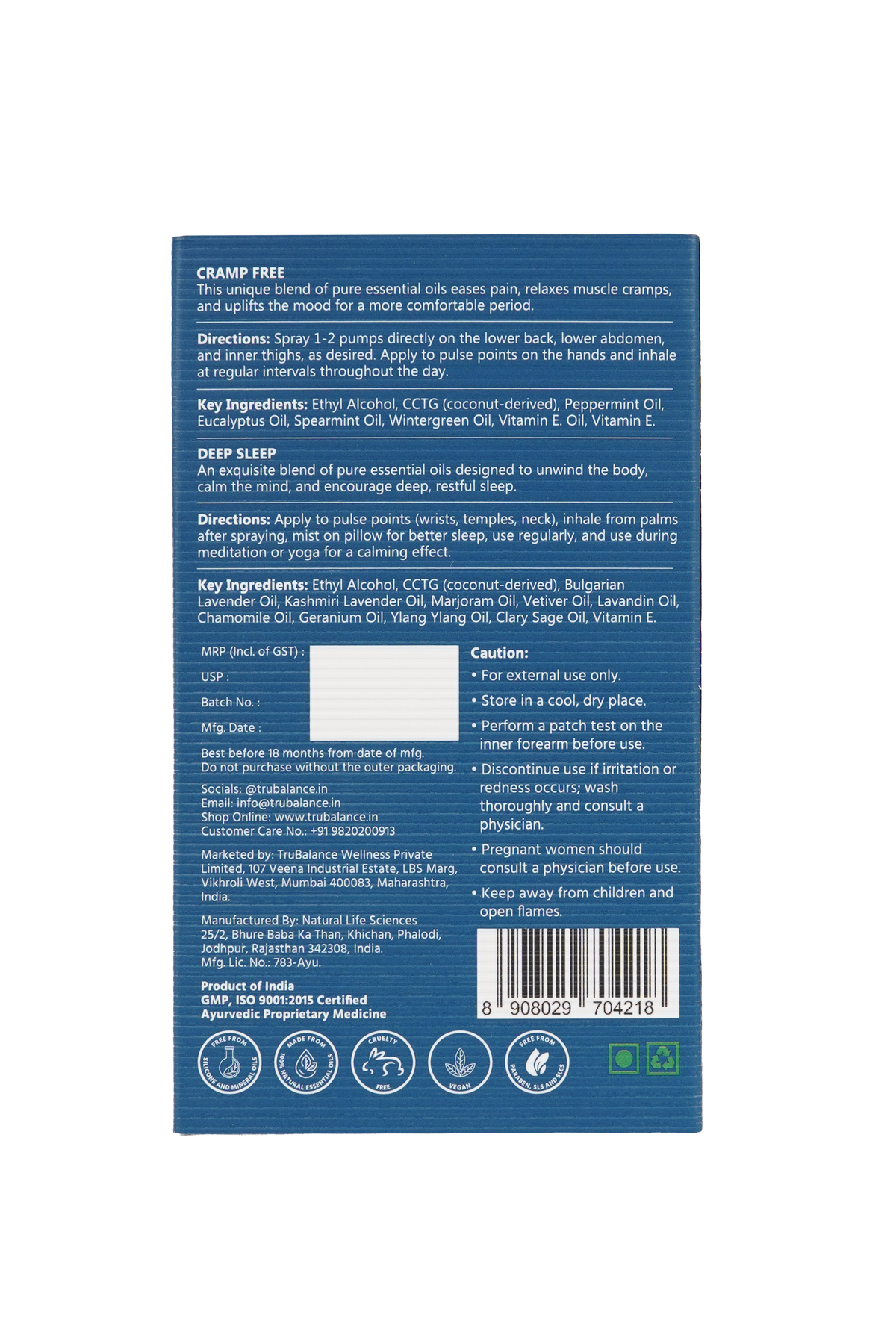 Mini Relief Kit – Cramp Free + Deep Sleep 16ml