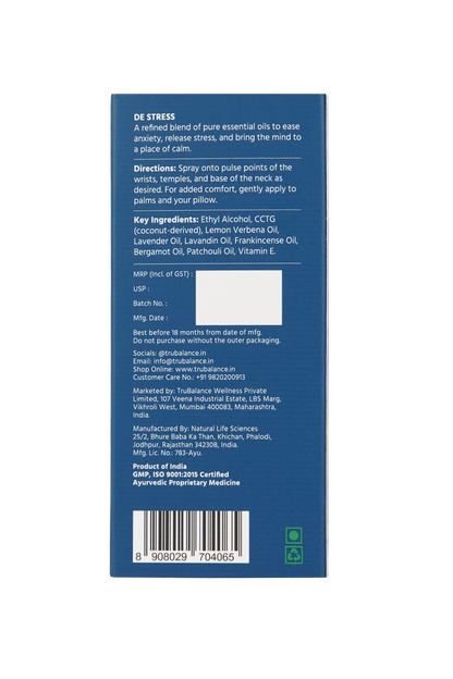 De Stress Aromatherapy Spray 8ml